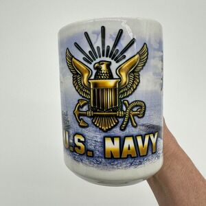 US Navy Coffee Mug Cup Made in USA Blue Angels Submarine Ship Aircraft White